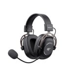 Auriculares Havit H2002YG inalámbricos y con cable Bluetooth para gaming con micrófono, negro y ocre
