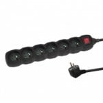 Regleta Esperanza ELK218K 6 tomas Tipo E 3 m Interior Negra Protección infantil Regleta Esperanza ELK218K 6 tomas Tipo E 3 m Interior Negra Protección infantil