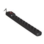 Extensão elétrica Activejet COMBO 9GN 5M 9 tomadas 5 m Tipo E Preto