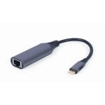 Adattatore di rete Gembird A-USB3C-LAN-01 USB-C Gigabit RJ-45 metallo Plug and Play Adattatore di rete Gembird A-USB3C-LAN-01 USB-C Gigabit RJ-45 metallo Plug and Play