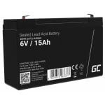 Batteria Green Cell AGM40 6V 15Ah VRLA AGM Nera 1 pezzo Batteria Green Cell AGM40 6V 15Ah VRLA AGM Nera 1 pezzo