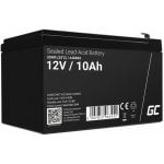 Batteria Green Cell AGM48 12 V 10 Ah Piombo Sigillata VRLA 1 pezzo Nera Batteria Green Cell AGM48 12 V 10 Ah Piombo Sigillata VRLA 1 pezzo Nera