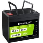 Batteria Green Cell LFPGC12V50AH LiFePO4 12V 50Ah 640Wh IP54 Nero Verde Batteria Green Cell LFPGC12V50AH LiFePO4 12V 50Ah 640Wh IP54 Nero Verde