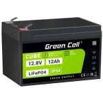 Batteria Green Cell LFPGC12V12AH LiFePO4 12,8 V 12 Ah IP54 Nero Verde Batteria Green Cell LFPGC12V12AH LiFePO4 12,8 V 12 Ah IP54 Nero Verde