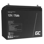 Batteria Green Cell AGM25 12 V 75 Ah Piombo Sigillato VRLA Nera Batteria Green Cell AGM25 12 V 75 Ah Piombo Sigillato VRLA Nera