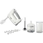 Batidora Bosch MFQ36480 Gris Blanco 450W 5 velocidades Turbo Varillas Ganchos Batidora Bosch MFQ36480 Gris Blanco 450W 5 velocidades Turbo Varillas Ganchos