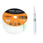 Cavo coassiale Libox PCC80 100m RG-6/U rame FEP bianco 4.8mm
