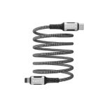 Cabo Havit 6939119077563 1 m Lightning USB C Preto Prata 4 mm Cabo Havit 6939119077563 1 m Lightning USB C Preto Prata 4 mm
