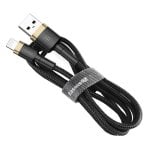 Câble Baseus Cafule 1 m Lightning USB A Noir Or haute résistance Câble Baseus Cafule 1 m Lightning USB A Noir Or haute résistance