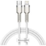 Cabo Baseus Cafule 1 m Lightning USB C Branco transferência de dados 480 Mbps Cabo Baseus Cafule 1 m Lightning USB C Branco transferência de dados 480 Mbps