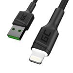 Kabel Green Cell KABGC05 1,2 m Lightning USB A Schwarz für schnelle Datenübertragung Kabel Green Cell KABGC05 1,2 m Lightning USB A Schwarz für schnelle Datenübertragung