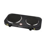 Placa Elétrica Melchioni COOK 2 1500W 2 Zonas Ferro Fundido Termostatos Reguláveis Preta Placa Elétrica Melchioni COOK 2 1500W 2 Zonas Ferro Fundido Termostatos Reguláveis Preta