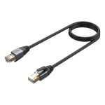 Cabo de Rede UNITEK C18149AGY03-1M Cat8 S/FTP 1 m RJ-45 Preto Alta Velocidade Cabo de Rede UNITEK C18149AGY03-1M Cat8 S/FTP 1 m RJ-45 Preto Alta Velocidade