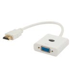 Adapter Savio CL-27 HDMI auf VGA 0,2 m Weiß 1080p Adapter Savio CL-27 HDMI auf VGA 0,2 m Weiß 1080p