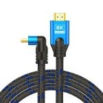 Cable HDMI Savio CL-175 v2.1 8K 120Hz OFC conector angular 5 m Cable HDMI Savio CL-175 v2.1 8K 120Hz OFC conector angular 5 m