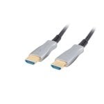 Cable HDMI Lanberg CA-HDMI-20FB-0500-BK 50 m 2.0 Macho Oro Negro Plata