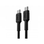 Cable USB C Green Cell KABGC31 0,3 m USB 2.0 60W Power Delivery Negro Cable USB C Green Cell KABGC31 0,3 m USB 2.0 60W Power Delivery Negro