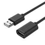 Cable USB UNITEK Y-C417GBK 3 m USB 2.0 A macho a A hembra Negro Cable USB UNITEK Y-C417GBK 3 m USB 2.0 A macho a A hembra Negro