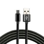 Cable USB Everactive CBB-1CB 1 m USB A a USB C Nylon Negro Cable USB Everactive CBB-1CB 1 m USB A a USB C Nylon Negro