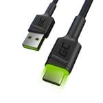 Cable USB Green Cell KABGC06 1,2 m USB A a USB C Iluminado Negro Cable USB Green Cell KABGC06 1,2 m USB A a USB C Iluminado Negro