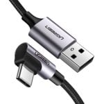 Cavo USB Ugreen 50942 2 m USB-A USB-C Angolato Nero Cavo USB Ugreen 50942 2 m USB-A USB-C Angolato Nero