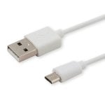 Cavo USB Savio CL-124 2m USB 2.0 Micro-USB B Bianco alta velocità