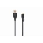Cable USB Gembird CCP-mUSB2-AMBM-6 1,8 m chapado en oro Negro