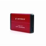 Caja HDD Gembird EE2-U3S-2-R 2.5" Aluminio Rojo USB 3.2 Gen 1 Caja HDD Gembird EE2-U3S-2-R 2.5" Aluminio Rojo USB 3.2 Gen 1