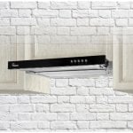 Campana extractora Akpo WK-7 Light Glass recirculación 60 cm halógena negra Campana extractora Akpo WK-7 Light Glass recirculación 60 cm halógena negra