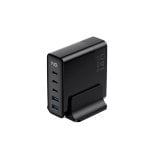 Ladegerät Havit 6939119068417 GaN 140W 3x USB-C 2x USB-A Schnellladung Schwarz