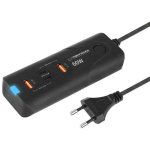 Esperanza EZC109 Cargador 60W Carga Rápida 3.0 2xUSB-C + 2x USB-A Negro