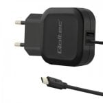 Carregador Qoltec 50189 USB AC Interior Preto 1m para Smartphone/Tablet