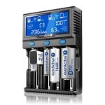 Carregador Universal Everactive UC-4200 para Pilhas AA AAA C SC 9V 21 slots Ecrã