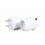 Adaptador de corrente Gembird A-AC-EUFUKM-01 Tipo F Branco 13A
