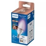 Lâmpada Inteligente Philips Vela C37 E14 4.9 W regulável WiZ luz branca a fria Lâmpada Inteligente Philips Vela C37 E14 4.9 W regulável WiZ luz branca a fria