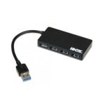 Hub iBox 4 Ports 5 Gbit/s IUH3F56 USB 3.2 Gen 1 Extra DC-Eingang Schwarz