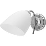 Applique Activejet NIKITA singolo classico E27 nickel vetro bianco IP20 Applique Activejet NIKITA singolo classico E27 nickel vetro bianco IP20
