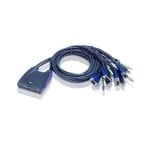 Switch KVM ATEN CS64US 4 Portas VGA USB Áudio DynaSync Switch KVM ATEN CS64US 4 Portas VGA USB Áudio DynaSync