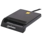 Lector de tarjetas inteligentes Manhattan USB 2.0 1,05 m ABS Negro Plug and Play