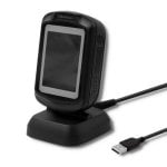 Lector de códigos de barras Qoltec 50864 fijo 1D/2D LED USB 1,8 m ABS