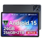 Tablet KINGRID W90 11" 256GB 4G 8000mAh Android 15 Cinzenta