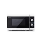 Microondas Sharp YC-MG01E-W 20L 800W con Grill Control Giratorio Microondas Sharp YC-MG01E-W 20L 800W con Grill Control Giratorio