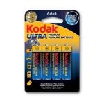 Batterie Kodak Ultra Premium AA 1,5 V alcaline pack 4 pièces