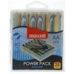 Batteria Maxell 24x LR6 AA Alcalina 1.5 V Giallo Confezione 24 pezzi Batteria Maxell 24x LR6 AA Alcalina 1.5 V Giallo Confezione 24 pezzi