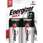 Batteria Energizer MAX D Alcalina 1.5 V 2 Pezzi Blister Batteria Energizer MAX D Alcalina 1.5 V 2 Pezzi Blister