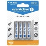 Bateria recarregável Everactive EVHRL03-800 AAA NiMH 800 mAh pack 4 unidades Bateria recarregável Everactive EVHRL03-800 AAA NiMH 800 mAh pack 4 unidades