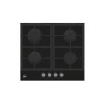 Piano cottura Beko HILG 642C5 SB 60 cm gas 4 fuochi nero integrato Piano cottura Beko HILG 642C5 SB 60 cm gas 4 fuochi nero integrato