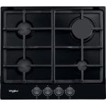Table de cuisson Whirlpool TGML 660 NB 4 foyers gaz 58 cm anthracite Table de cuisson Whirlpool TGML 660 NB 4 foyers gaz 58 cm anthracite