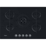 Encimera de gas Whirlpool AKWL 728/NB Negro integrado vidrio 5 zonas 75 cm