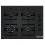 Plaque de cuisson Bosch Serie 2 POP6B6K30 gaz 60 cm noir verre 4 foyers Plaque de cuisson Bosch Serie 2 POP6B6K30 gaz 60 cm noir verre 4 foyers